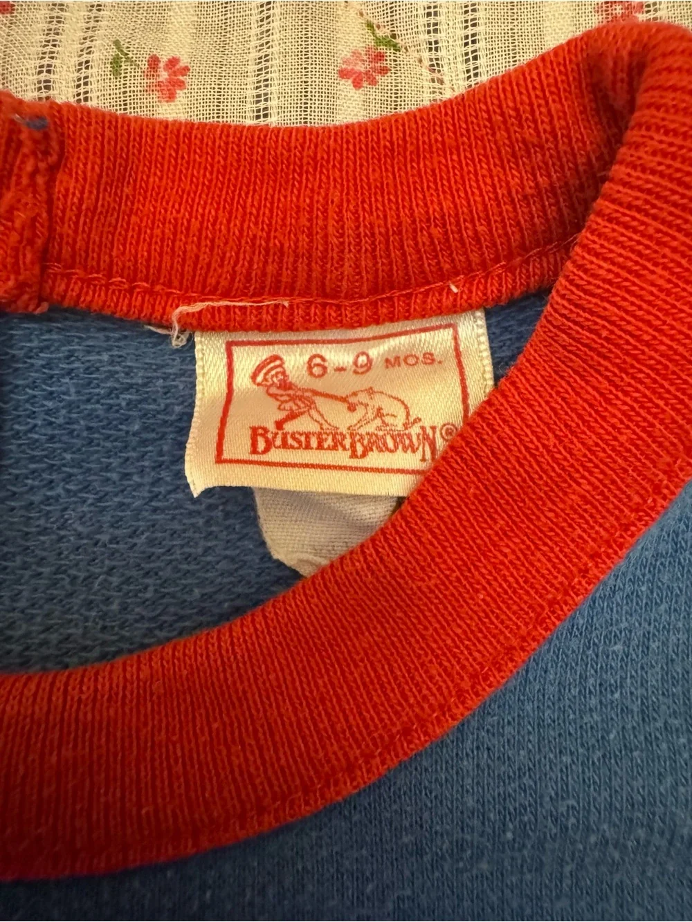 Vintage 80s Buster Brown Lion Romper Primary Colorblock Size 6-9M
